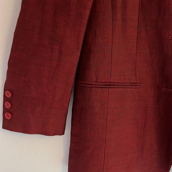 Liz Claiborne linen standing collar jacket - Picture 4 of 10